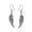Silver-Black, variant on Womens Sterling Silver Religious Angel Wing Feather Christmas Dangle Earrings Fish Hook French Wire