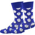 thumbnail image 2 of Men's Dice Pattern Crew Novelty Socks - Blue, 2 of 2