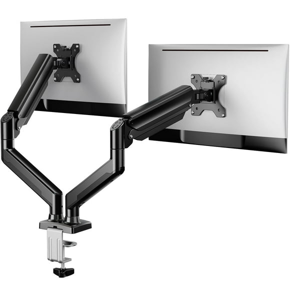 ErGear Dual Monitor Mount, Two Arms for 17"-32" Screens, Max 22 lbs Each, VESA 75/100mm, Adjustable Height, 180° Swivel, Tilt, 360° Rotation
