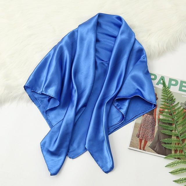 35 Inch Satin Head Scarves Large Square Scarves Silky Head Scarf