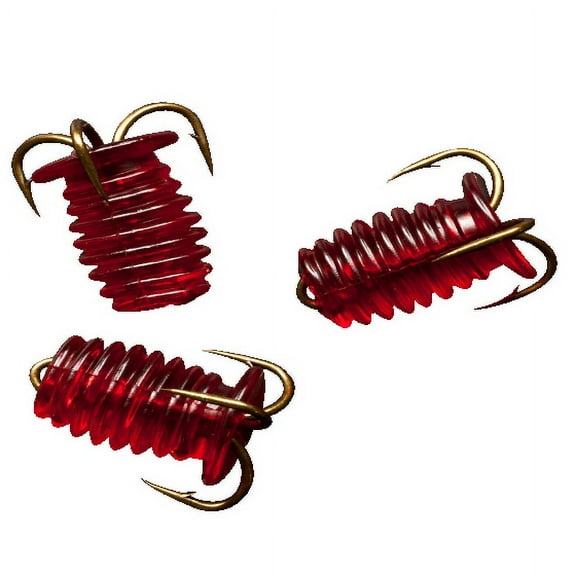 Tackle Beacon  Catfish Dough Ball Hooks - #4 Treble Hook - Red