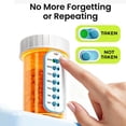 thumbnail image 3 of Osfvolr 2 Pack Pill Reminder, Lanyad or Sticker Pill Tracker, Work with Most Bottles, Reusable Medication Tracker, 3 of 8