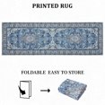 thumbnail image 5 of CAROMIO Boho Area Rug Washable Rugs Vintage Medallion Rugs for Bedroom Living Room Soft Carpet, 2' x 6' Blue, 5 of 7
