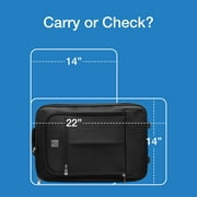 Protege Pilot Carry On 18 Softside 2 Wheel Luggage for Travel, Black