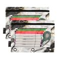 thumbnail image 2 of White Gray Black Marble 2 Pack Pencil Pouch for 3 Ring Binder Smooth Zipper Folders with Pockets Clear Window Pencil Case, 2 of 6