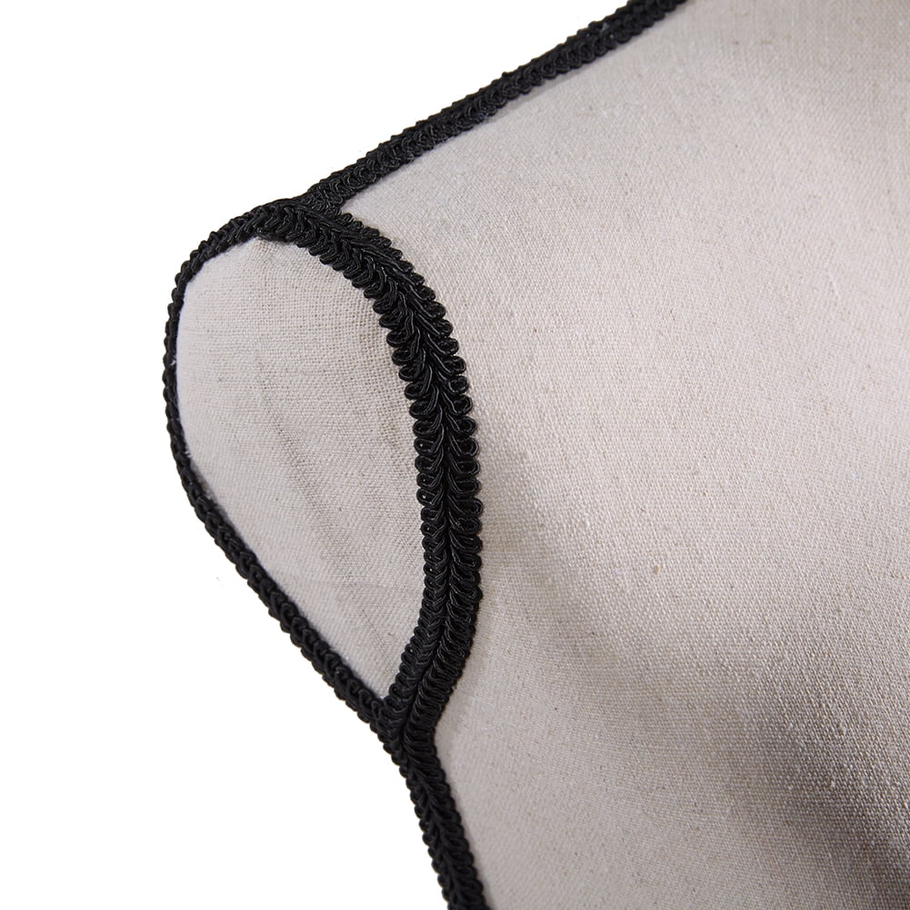 Female Mannequin Torso Dress Form Adjustable Height Black Tripod Stand Base Style Dress Jewelry Display,White