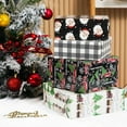thumbnail image 3 of chalian Christmas Wrapping Paper 12 Sheets Folded 20 x 29 Inches for Kids Adults, 4 Gift Wrap Designs Including Retro Santa, Black and White Plaid, Train and Trees,Red Truck, 3 of 15