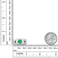thumbnail image 3 of Gem Stone King Men's 925 Sterling Silver Round Green Simulated Emerald and Black Diamond Ring (1.68 Cttw, Available in Size 7, 8, 9, 10, 11, 12, 13), 3 of 5