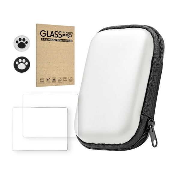 Game Console Case & Tempered Film for R36S/R35S/RGB20S Full Protection Carrying Bag for Game Console & Accessory