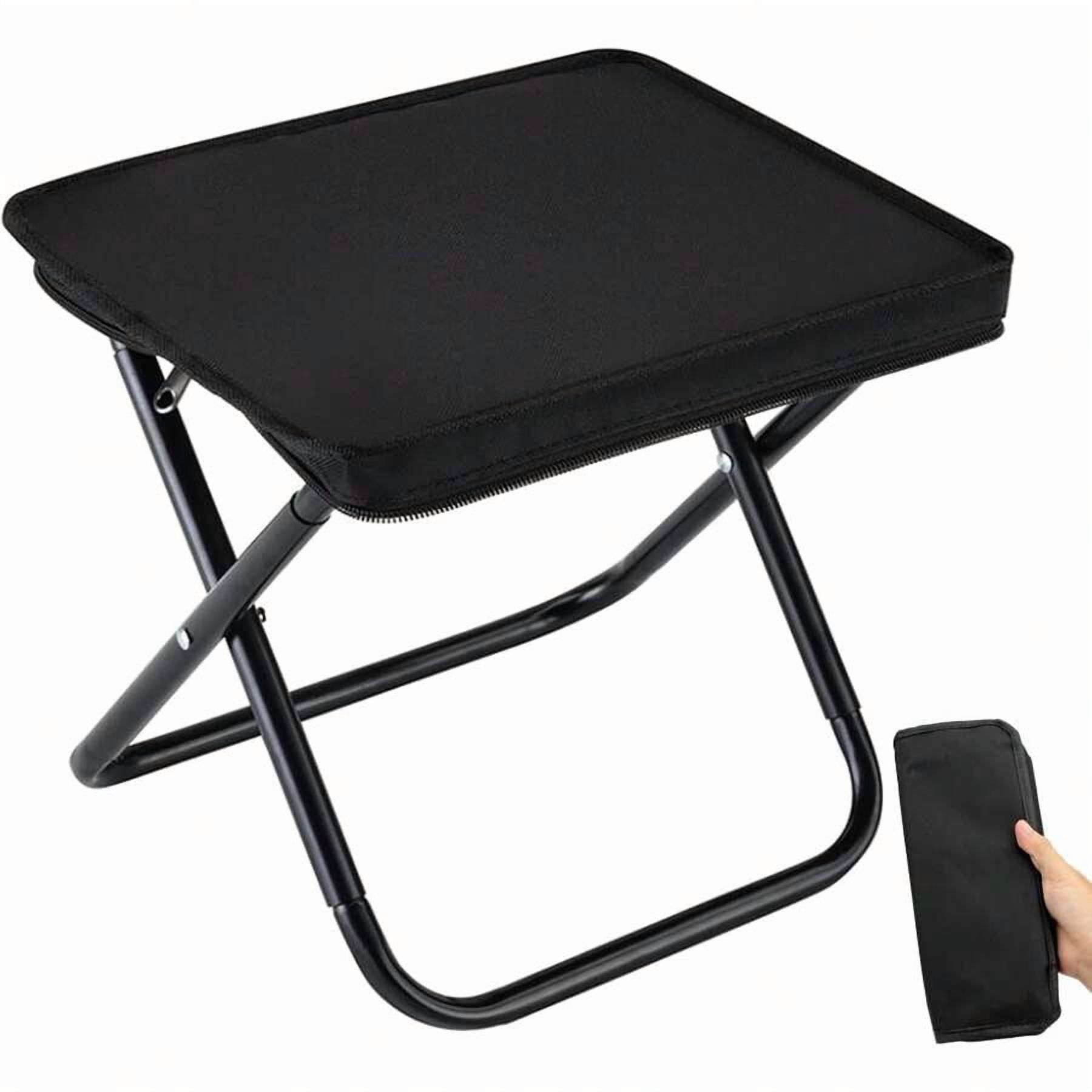 Lightweight Folding Camping Stool - 13.8 Inch Compact Backpacking Chair With Carry Bag