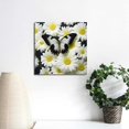 thumbnail image 4 of Chilfamy Butterfly White Flower Yellow Centers Canvas Wall Art 12x12in, 4 of 6