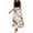 Beige, variant on Women’s Two-Tone Sleeveless Long Dress, Elastic Waist Floral Print Casual Dress, Breathable Imitation Cotton Everyday Dress, 1 Piece, Sizes S Through 2XL