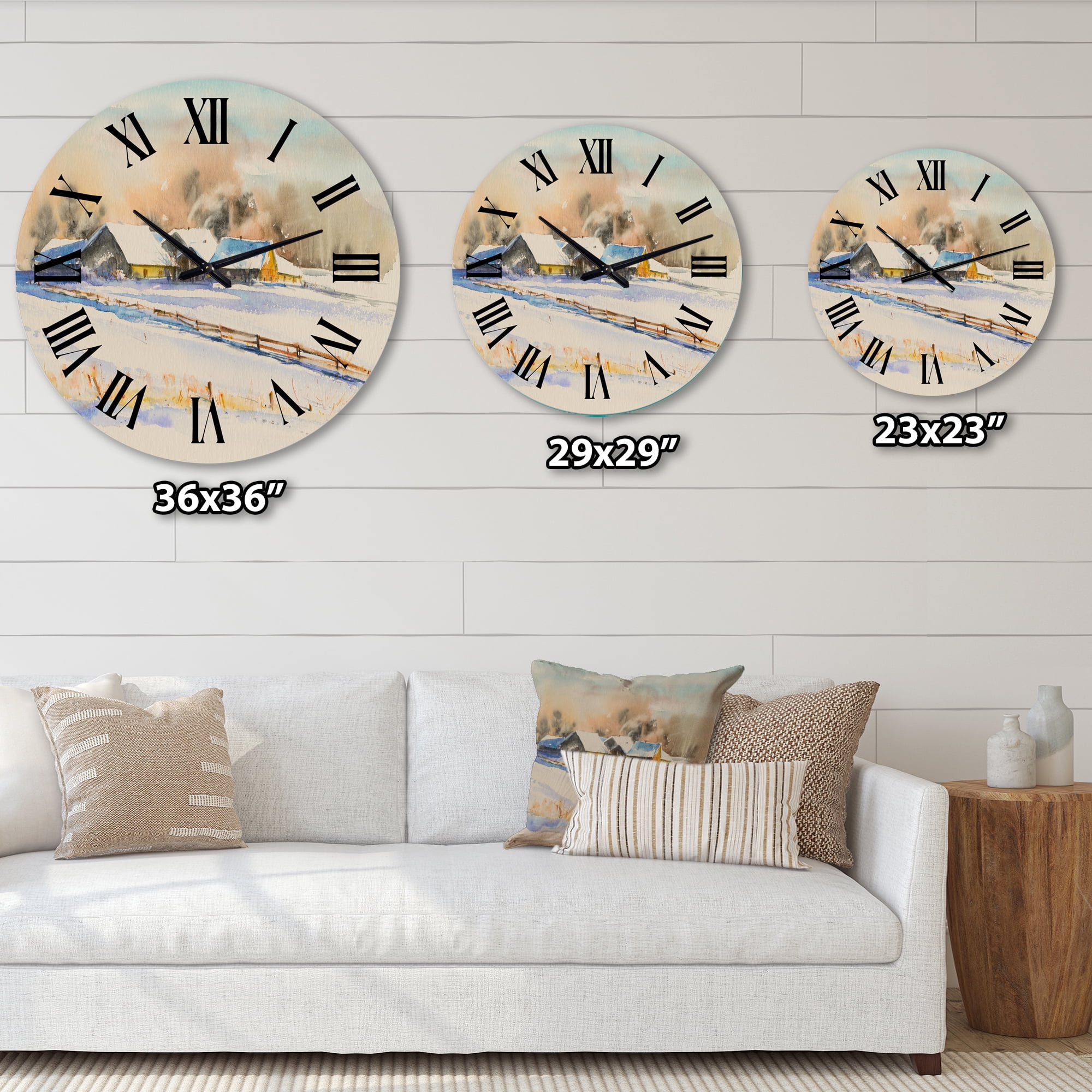 Designart 1 in Quartz Traditional Wall Clock