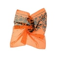 thumbnail image 6 of INSPIRE CHIC Women Chiffon Scarves - 25.6" x25.6" - Floral Print Square Kerchief Neck Scarf Neckerchief Orange Floral, 6 of 6