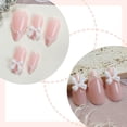 thumbnail image 2 of Set de uñas postizas LBPEPAMZ Pink Medium Almond con diseño 3D, 2 of 4