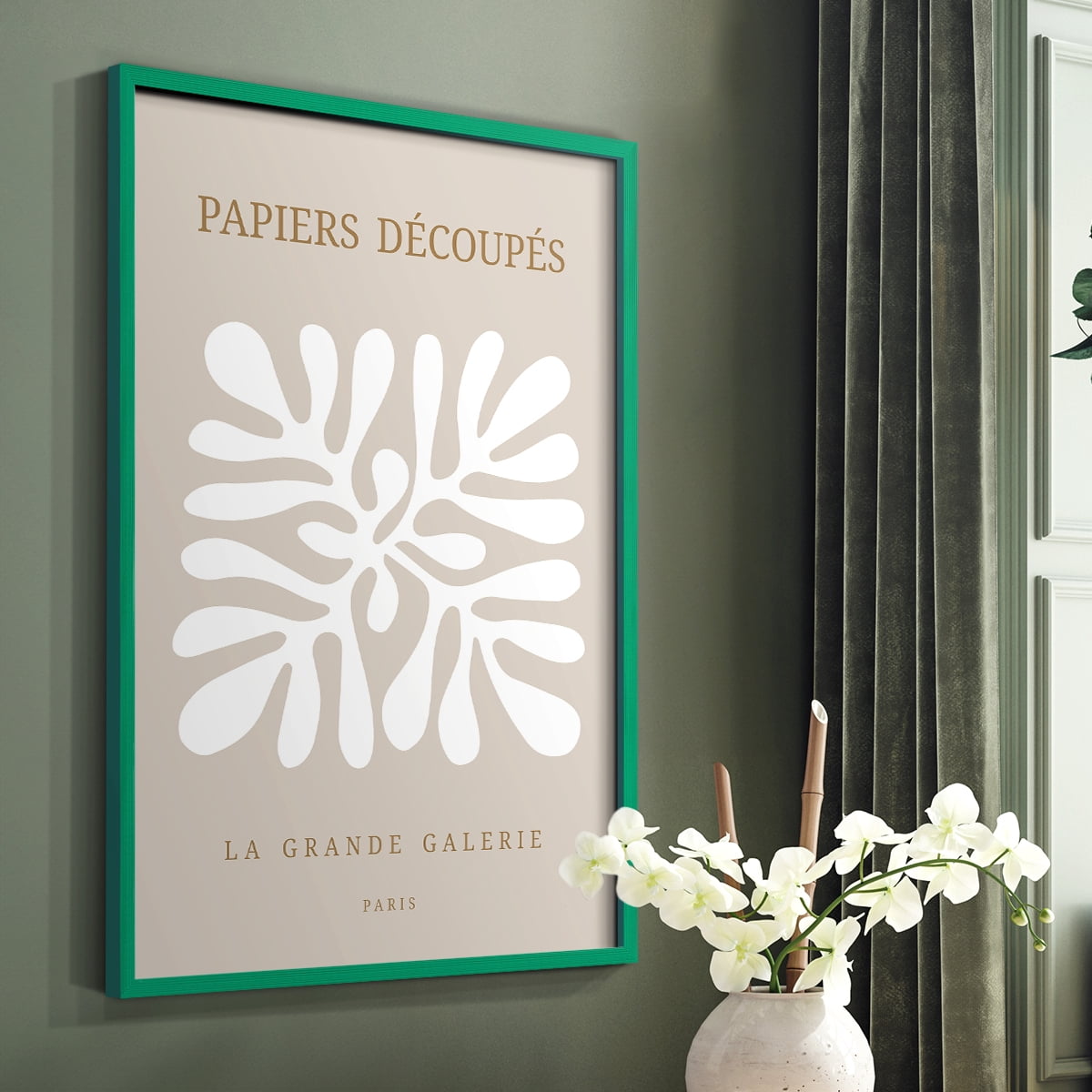 Matisse CCCXCI in Green Solid Wood 8 x 10 Framed Print