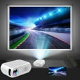 thumbnail image 1 of PEONAVET Video Projector Video Projector Mini Projector Home LED Portable Small Projector 1080P Projector,DolbyS Audio Support, TV Stick, Laptop, 1 of 9