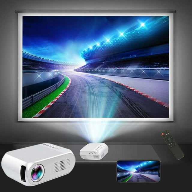 Mini Projector Home LED Portable Small Projector 1080P Projector,DolbyS Audio Support, TV Stick, Laptop