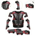 thumbnail image 6 of Ysyqkn Kids Motorcycle Guard Suit with Elbow Knee Pads Children Full Protection Chest Red, 6 of 9
