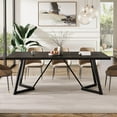 thumbnail image 4 of Tribesigns 70.86-Inch Large Dining Table for 6-8, Modern Black Dining Room Table with Metal Frame for Home Living Dining Room Family, 4 of 5
