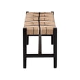 thumbnail image 3 of bali & pari Prita Woven Paper Loom Bench with Mahogany Wood Frame Black, 3 of 7