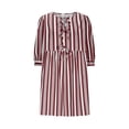 thumbnail image 4 of DailyTrove Women's Multi Color Striped Tie Front Shirt Dress, Casual Outerwear for Summer Daily Errands Effortless Styling, 4 of 6