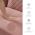 thumbnail image 4 of Mopio Chloe Futon Sofa Bed Convertible Sleeper Sofa with Tapered Legs Old Rosa Red Velvet, 4 of 8