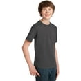 thumbnail image 4 of Port & Company Youth Cotton Essential T-Shirt. Charcoal. S., 4 of 4