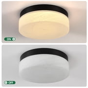 TICOZE 12 Inch LED Ceiling Light, 24W Flush Mount Ceiling Light,Round Low Profile Ceiling Lights for Bedroom, Living Room, Dining Room(Black)