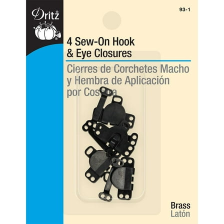Sew-On Hook and Eye Closures (4pk)