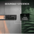 thumbnail image 4 of Nuur - Calentador Electrico de Halogeno para Patio Exterior 1500W con Control Remoto, 3 Niveles de Potencia (500W/1000W/1500W), Montaje en Pared, Apagado Automatico, Angulo Ajustable - CALEXEL, 4 of 8