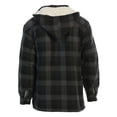 thumbnail image 3 of Gioberti Mens Sherpa Lined Flannel Jacket with Removable Hood, 3 of 5