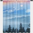 thumbnail image 4 of Mountain Forest Blackout Curtains Set Nature Pine Forest Fantasy Morning Mist Print Light Block Energy Efficient Panels/Window Drapes for Home Decor W42 x L63 Inch, 4 of 5