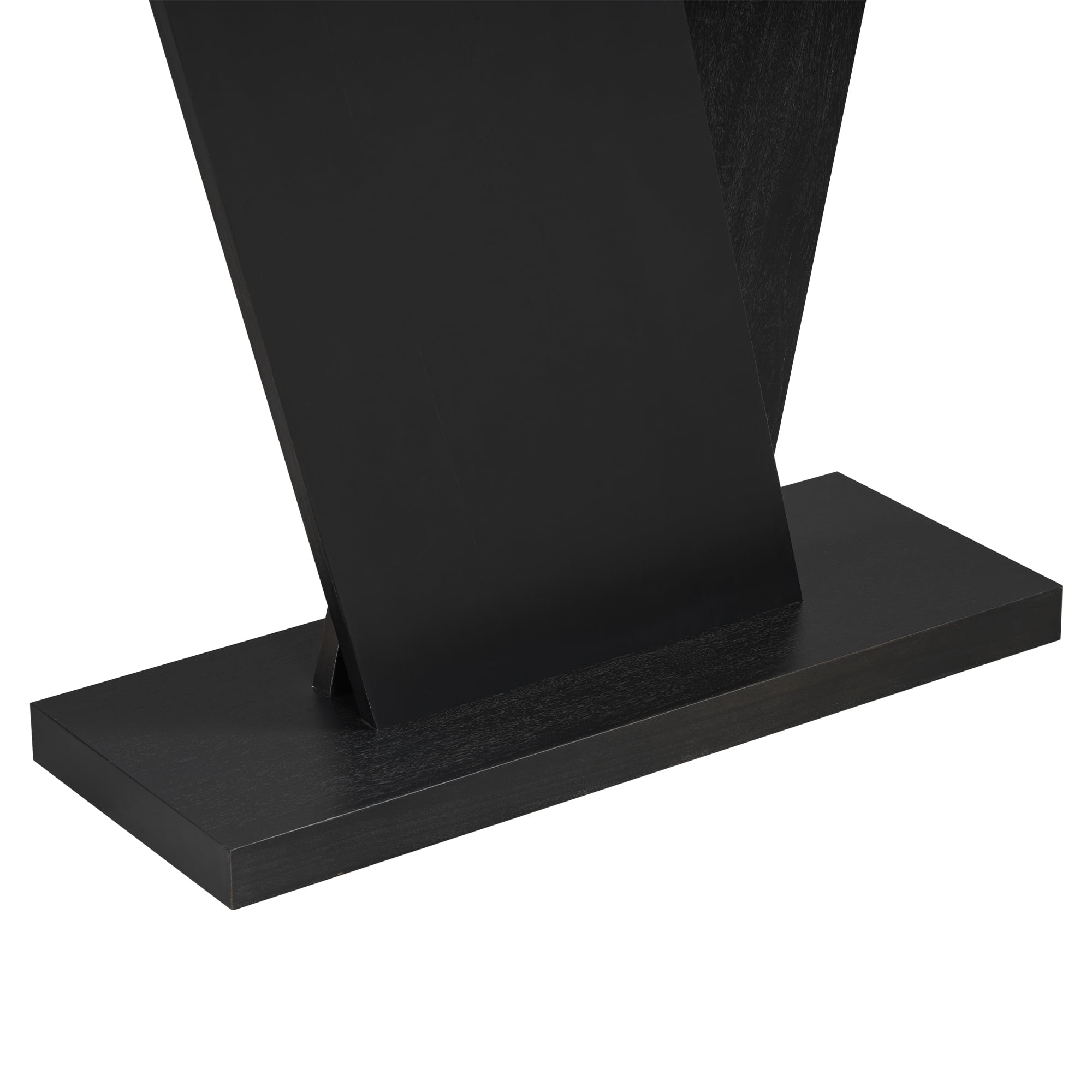 EUROCO 59.8" Console Table with V-Base Design,Wooden Entryway Sofa Table, Unique Long Accent Hallway Table for Living Room,Black