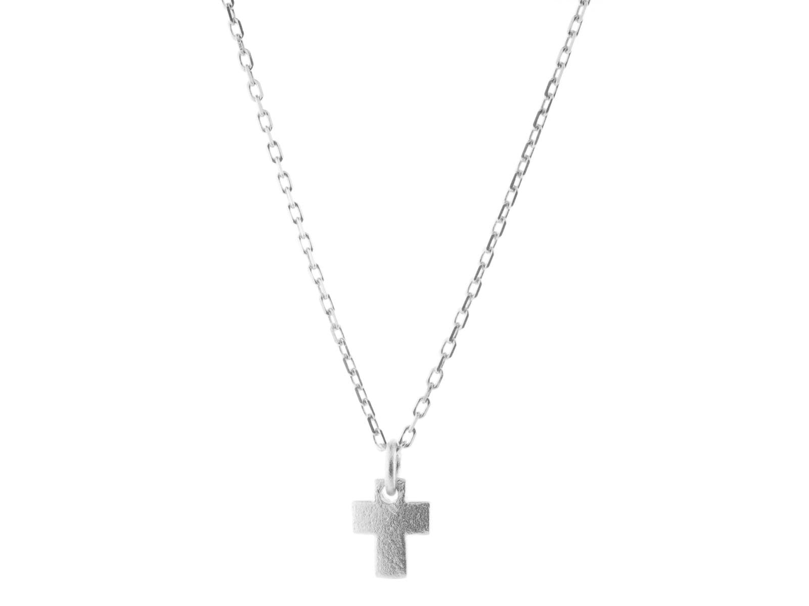 mini cross necklace silver