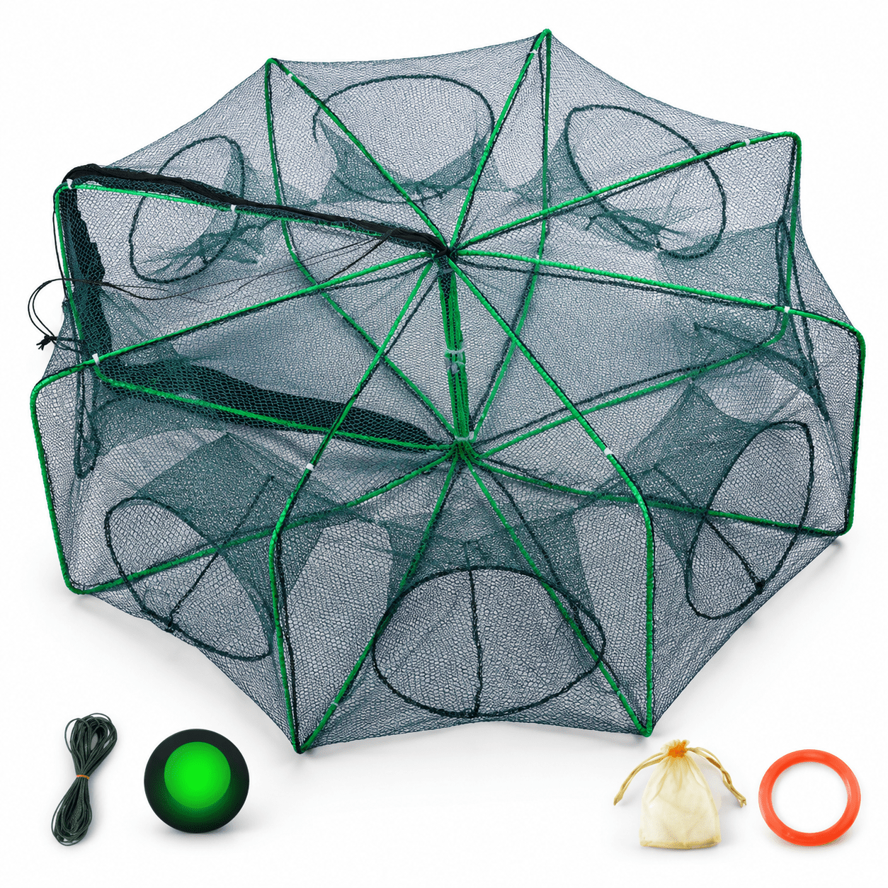 8Holes Foldable Auto-Foldable Fishing for Minnows Crawfish Shrimp and Bait Fish