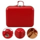 thumbnail image 2 of ColoMX Mini cajas de maleta Caja de regalo de fiesta de dulces Caja de maleta de juguete Bolso rectangular Contenedor de joyería de hojalata para electrónica Joyería Maquillaje Rojo, 2 of 7