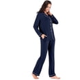 thumbnail image 2 of Conjunto de pijama para mujer Ropa de dormir de manga larga súper suave Ropa de dormir con botones para mujer Conjunto de pijama de salón Adepaton CJWUS-4076, 2 of 6