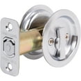 thumbnail image 2 of Stone Harbor Hardware Round Pocket Door Lock, Privacy Function, 2-3/8" Backset, Satin Chrome, 2 of 3