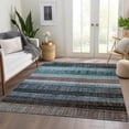 thumbnail image 6 of Addison Rugs Chantille Indoor/Outdoor Transitional Stripes Teal Machine Washable Rectangle Rug, 9' x 12', 6 of 8