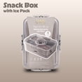thumbnail image 5 of Cook with Color 4-Compartment Snack Box Food Storage Carrier and Container, Charcuterie Snack Container with Removable Ice Pack, Portable Lunch Box for Packed Lunches, Dishwasher Safe, Taupe, 5 of 11