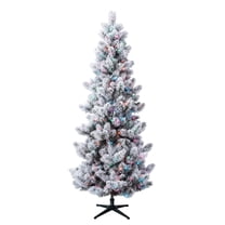 7.5' Pre-Lit Sharon Fir Green Artificial Christmas Tree with LumaDazzle ...