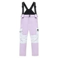 thumbnail image 2 of Pitauce Kids Snow Ski Pants Bib Pants Insulated Overalls Boys Girls Waterproof Outdoor Hiking Pants Fleece Snowboard Pant(6-16 Years), 2 of 3