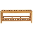 thumbnail image 4 of Teak Wood Wood Bahama Outdoor Patio Bench / Shower Stool, 47 inch, 4 of 5