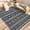 Black White, variant on ZACOO 9'x18' Geometric Stripe Outdoor Rug, Waterproof UV Resistant Large Patio Mat for Deck RV, Black White