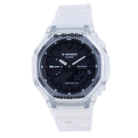 Casio G-shock Skeleton Transparent Diver's Analog Digital Quartz Ga-2100ske-7a Ga2100ske-7 200m Men's Watch