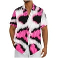 thumbnail image 2 of Blusa y camisa de manga corta con cuello vuelto Camisa casual para hombre Camisa de bolos vintage de manga corta Camisas de verano de playa cubana Camisa con botones Blusa para hombre Poliéster, 2 of 5