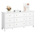 thumbnail image 1 of VEVOR Commode à 9 Tiroirs Commode en Bois avec Glissière et Dispositif Anti-Basculement Blanc, 1 of 9