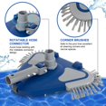 thumbnail image 2 of Pool Vacuum Head, Weighted Pool Vacuum Head with 1-1/4'',1-1/2'' Swivel Hose Connection, Bottom & Side Brushes, Pool Vacuum Heads for Inground Pools, above Ground Pools & Vinyl Lined Pools, 2 of 7