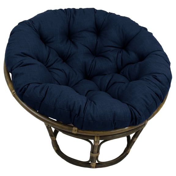 Blazing Needles 44-inch Solid Outdoor Papasan Cushion - Azul